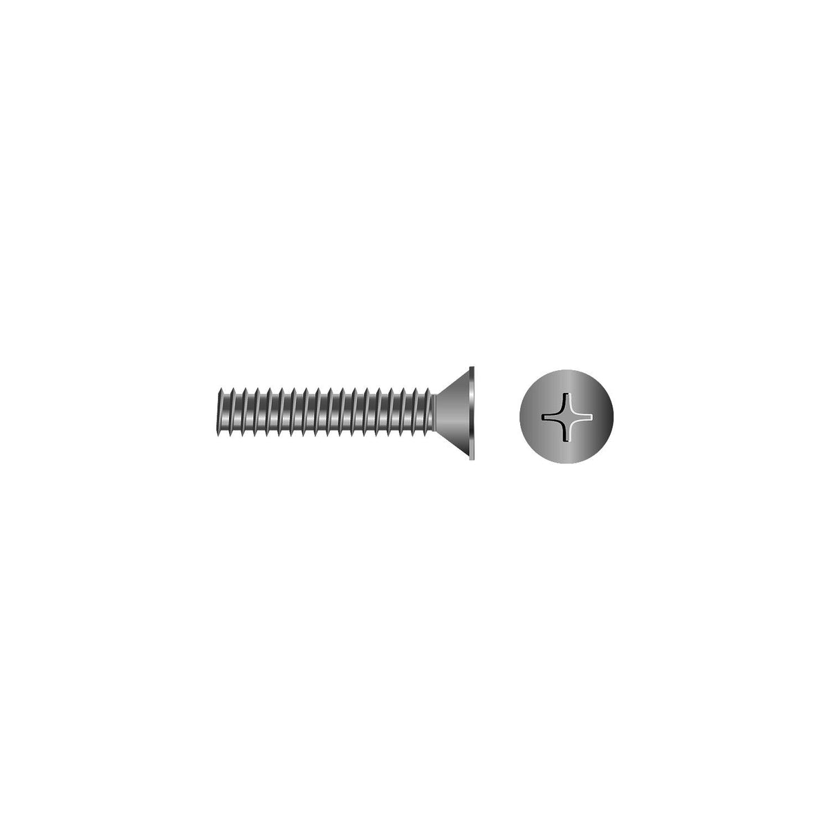Seachoice Stainless Steel Phillips Machine Screw - Flat Head, 10-24 x 3/4"