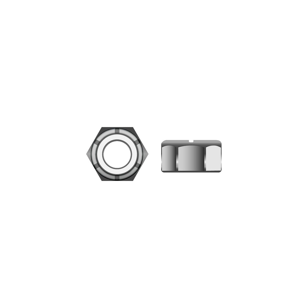Seachoice Stainless Steel Nylon Insert Locknut, 10-24