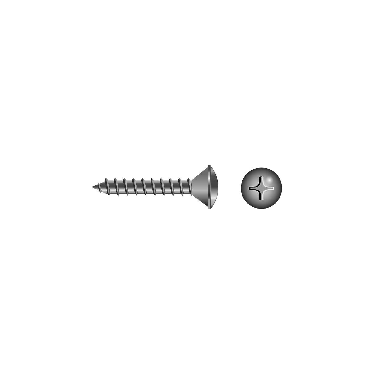 Seachoice 59621 Stainless Steel Phillips Machine Screw - Oval Head