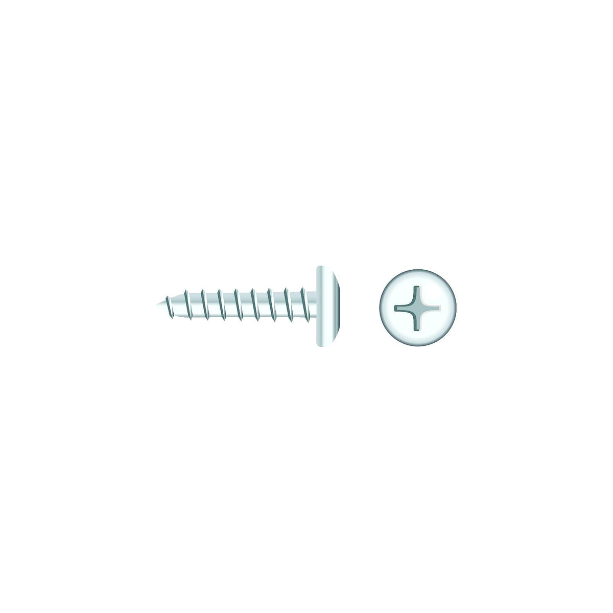 Seachoice Chrome Plated SS Phillips Tapping Screw - Pan Head, #14 x 1-1/2"