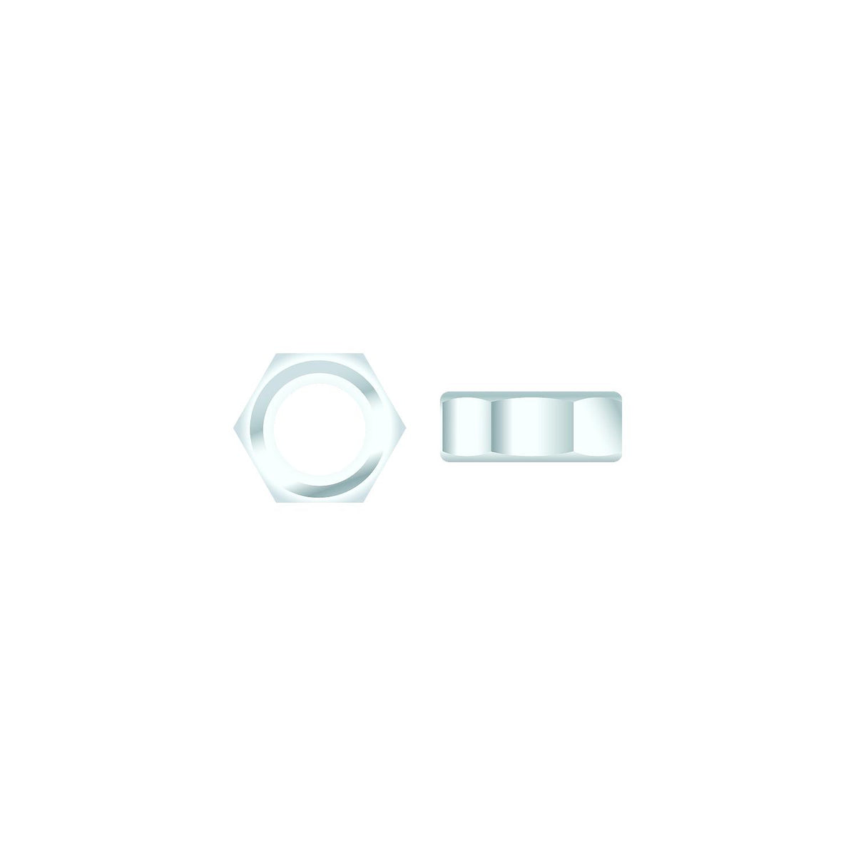 Seachoice Chrome Plated SS Hex Nut, 1/4-20