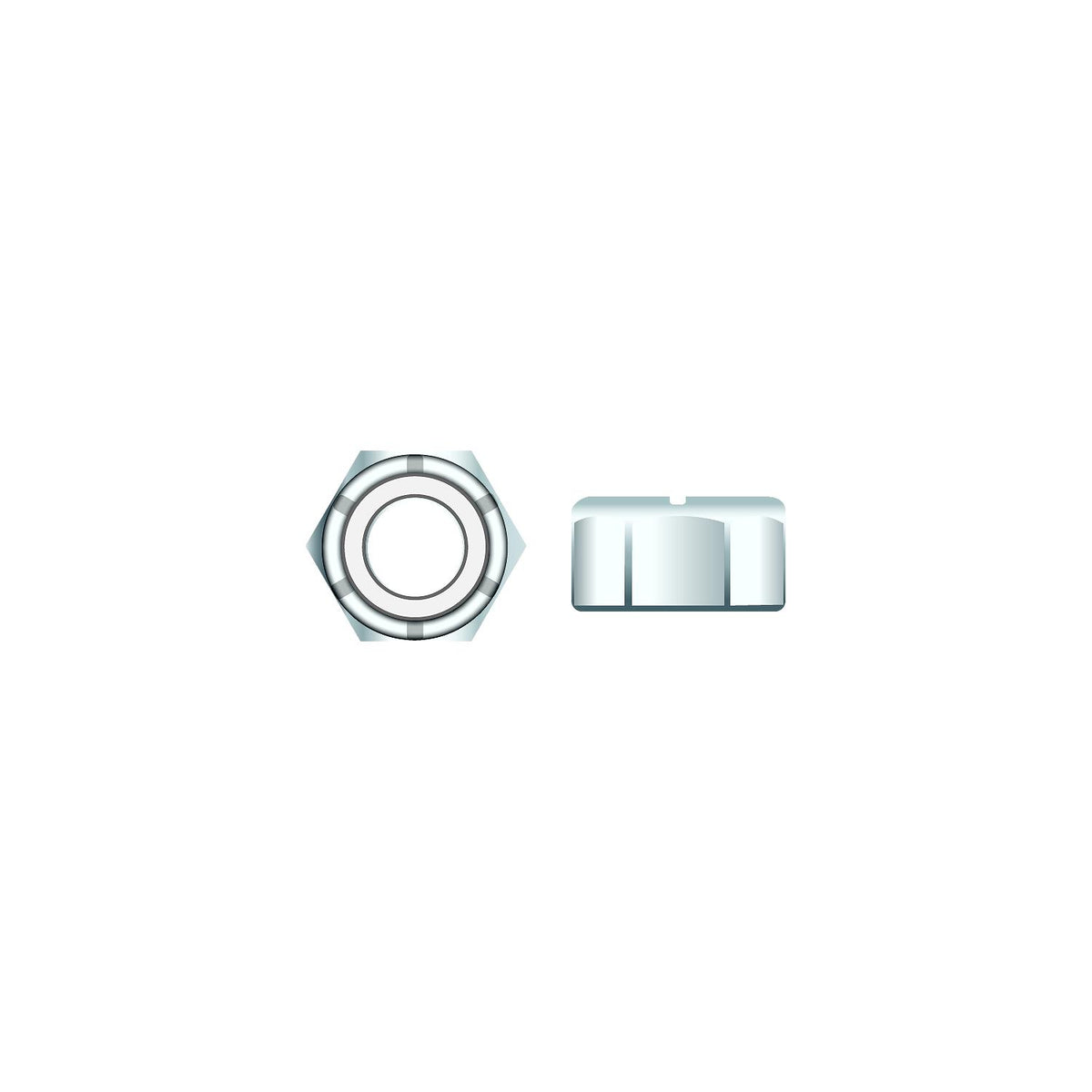 Seachoice Nylon Insert Chrome Plated SS Locknut, 5/16-18