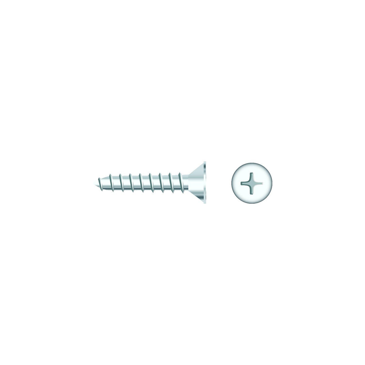 Seachoice Chrome Plated SS Phillips Tapping Screw - Flat Head, #8 x 1"