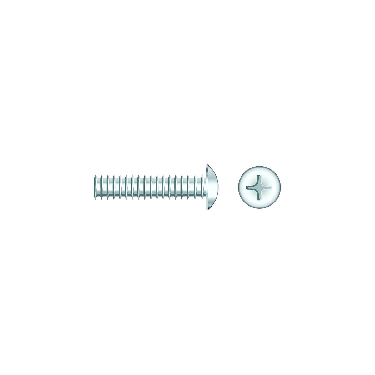 Seachoice Chrome Plated SS Phillips Machine Screws - Truss Head, 1/4-20 x 2"