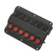 Seachoice LED 12V 6-Switch Distribution Panel, Pre-Wired, Boat Panel Mount