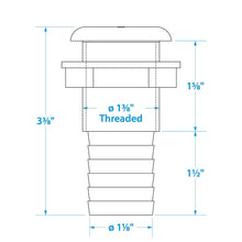 Sea Choice - Plastic Thru Hull w/ Broad Flange