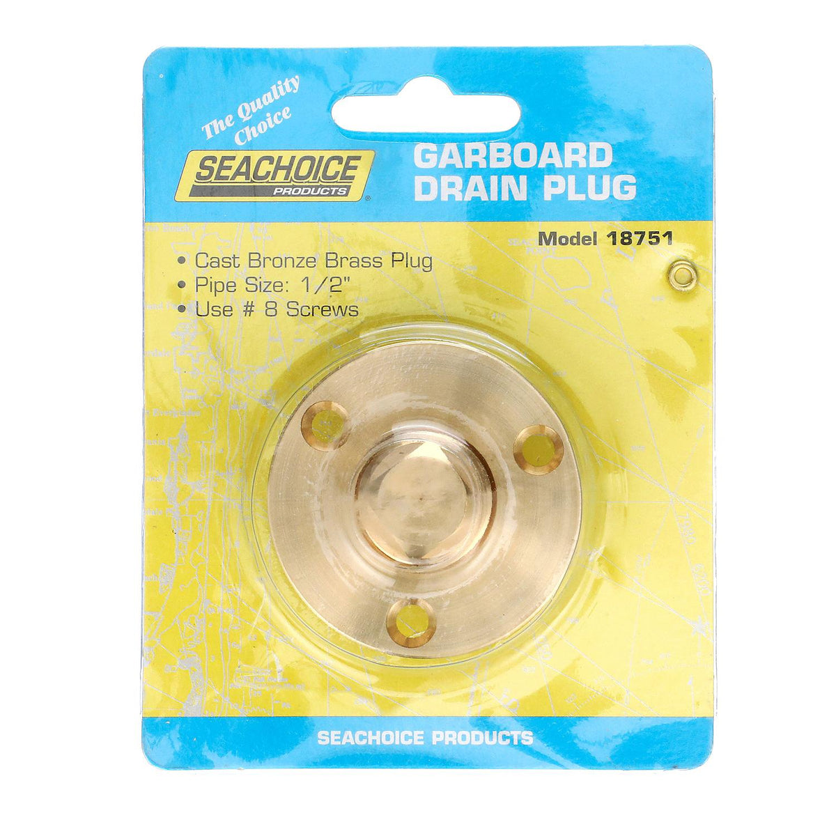 Seachoice Cast Bronze Marine Boat 2 In. Garboard Drain with Brass Plug