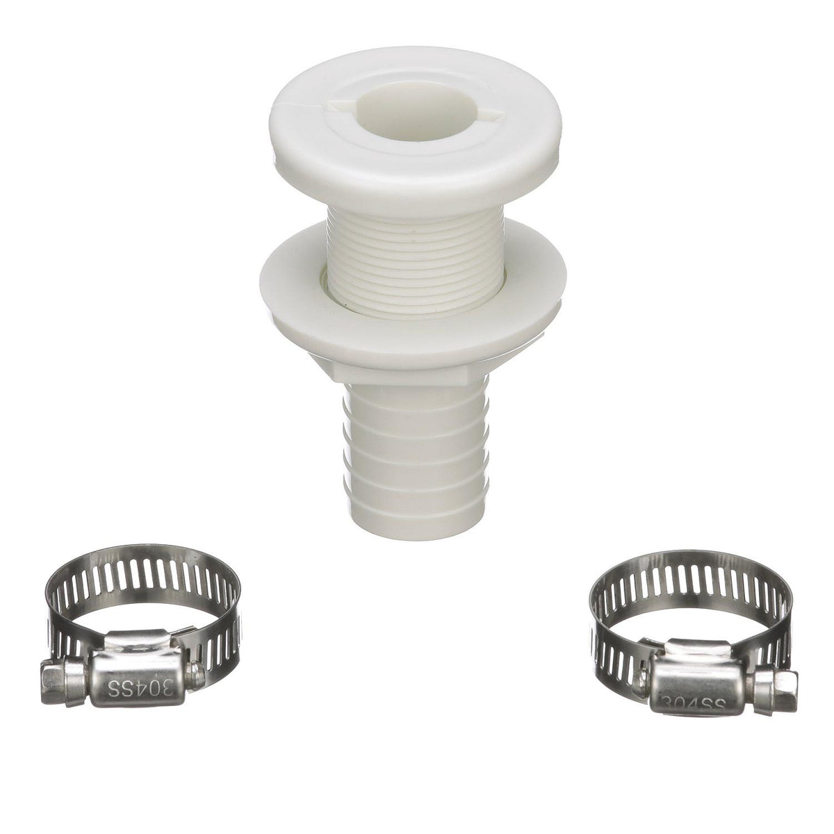 Seachoice Bilge Pump Installation Kit for 1-1/8 in. Outlets, with 6 Ft. Hose, 2 Hose Clamps, and Thru-Hull Fitting