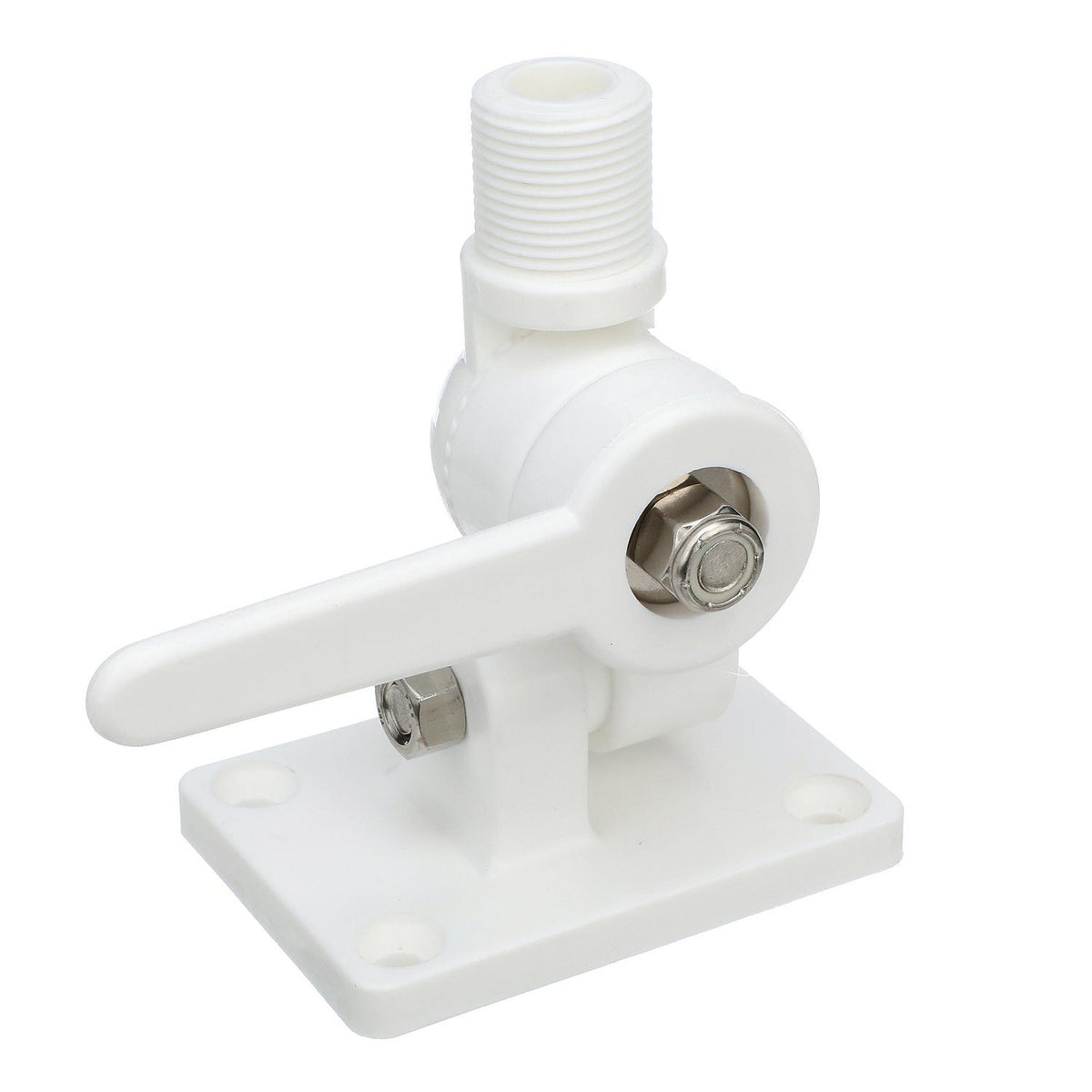 Seachoice 4-Way Nylon Antenna Ratchet Mounting Kit, White Finish
