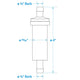 Seachoice in-Line Fuel Filter, 3/8 in., Plastic, Outboard, 20 Micron