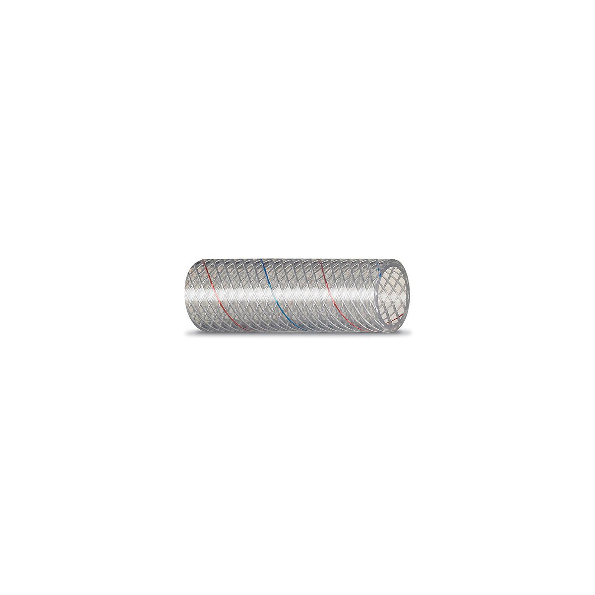 Seachoice Clear Reinforced PVC Tubing with Red & Blue Tracer - 162 Series 3/8" x 50'