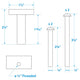 Seachoice Mounting Bolt and Isolator Kit for Motorguide Trolling Motors, Stainless Steel Screws