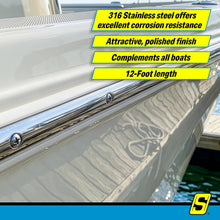 Sea Choice Hollow Back Rub Rail