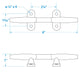 Seachoice Stainless Steel Hollow Base 6 In. Boat Dock and Anchor Line Cleat