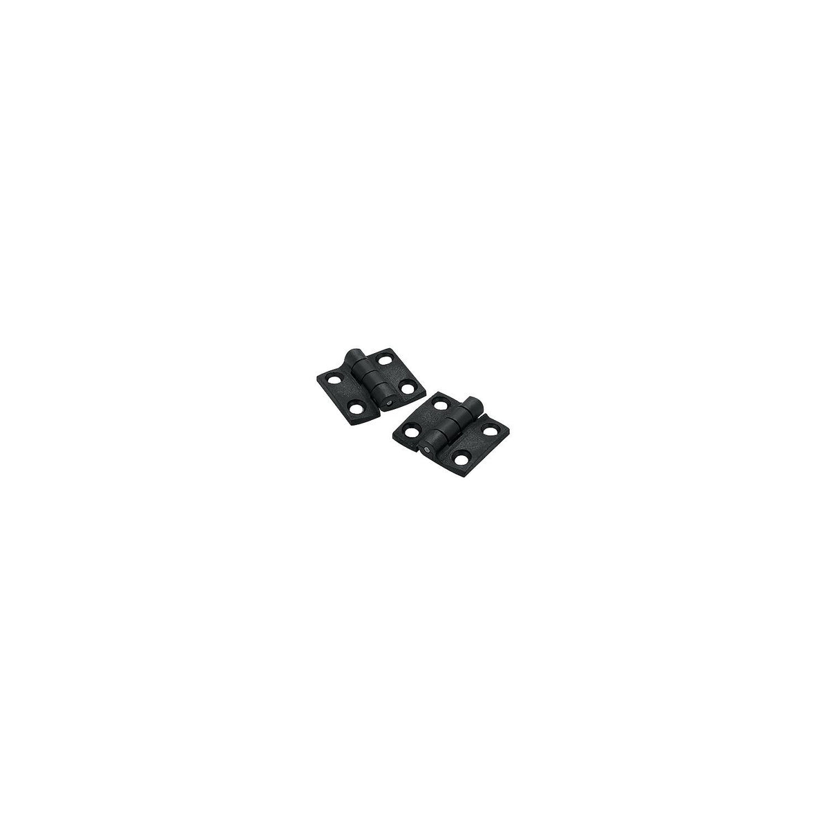 Seachoice Butt Hinge, 1-1/2" x1-3/8 Black Nylon, Pair
