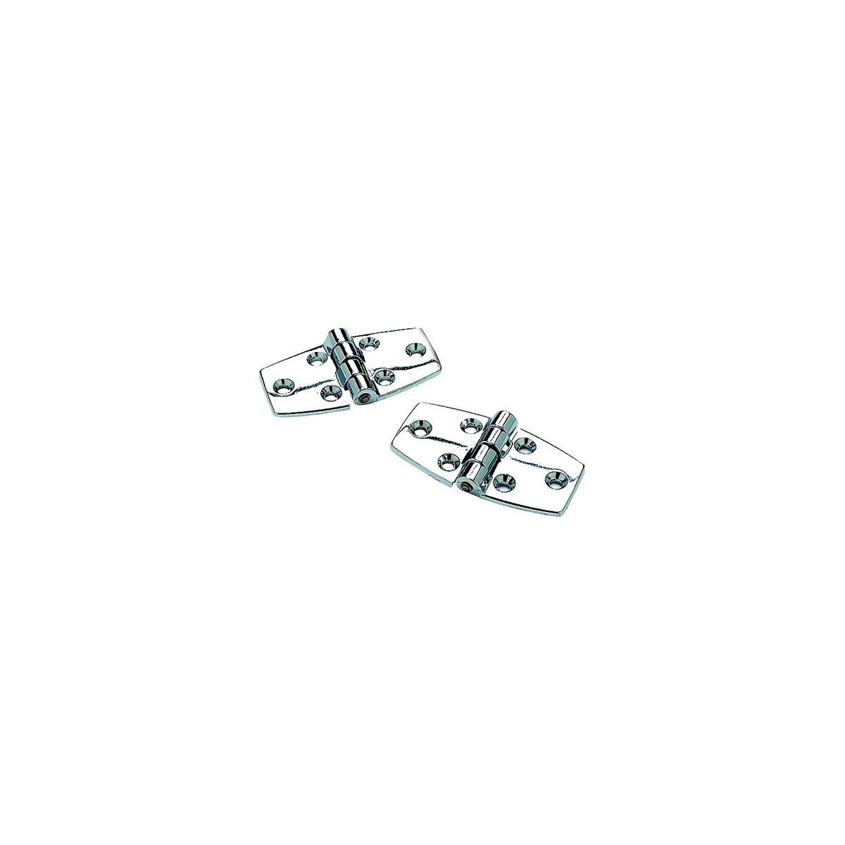 Seachoice 34241 (2) 3" x 1-1/2" Chrome Plated Zinc Utility Hinges with 120 Degree Opening
