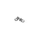 Seachoice (2) 2-1/4" x 1-1/2" Polished Stainless Steel Offset Short Side Hinges with Black Nylon Base Plate