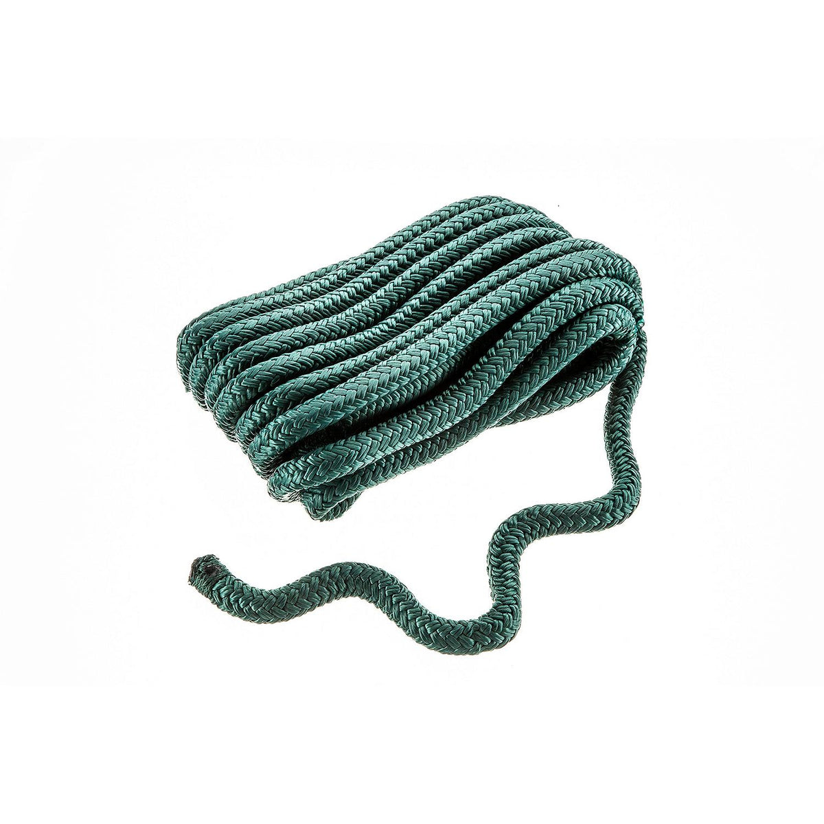 Seachoice Double-Braid Nylon Dock Line with Eye Splice, Pre-Shrunk, Heat Stabilized, 1/2 In. X 20 Ft., Forest Green