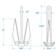 Seachoice PWC Fluke Anchor Kit, Vinyl Coated Fluke Anchor, 25 Ft. Anchor Line and Storage Bag