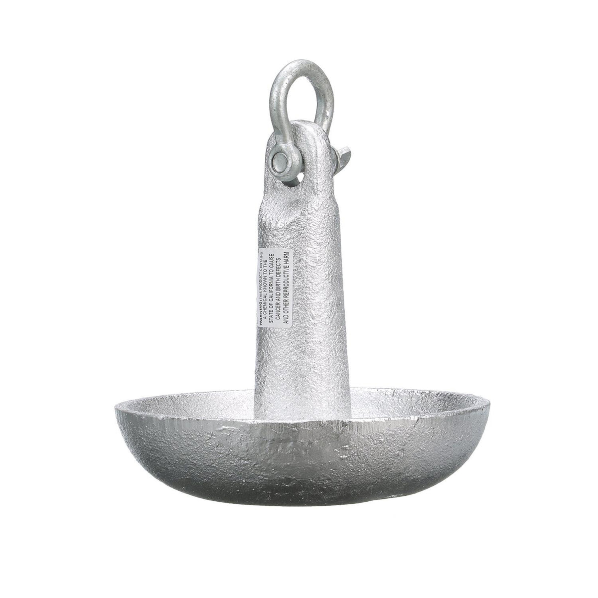 Seachoice Mushroom Anchor, Cast Iron, Aluminum-Painted, Silver, 10 Lbs., Boats Up to 12 Ft. Long