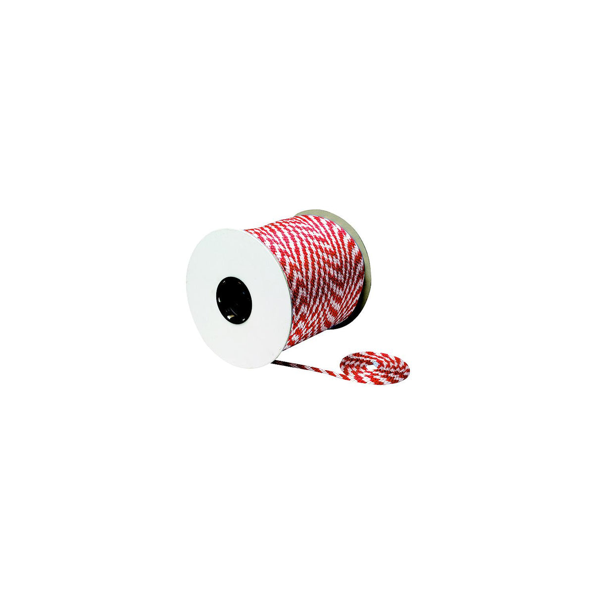 Seachoice Red/White Solid Braid MFP Multi-Purpose Spool (Derby Rope), 3/8" x 500'