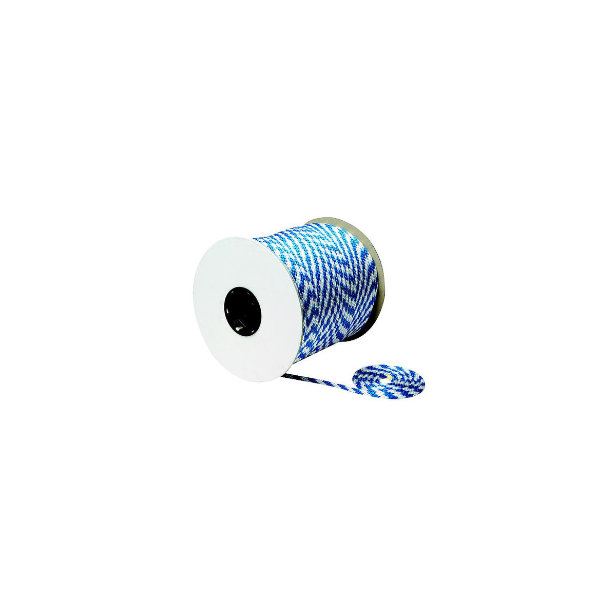 Seachoice Solid Braid 100% MFP Mulit-Purpose Rope Spool, 3/8 in x 500 ft, Blue and White