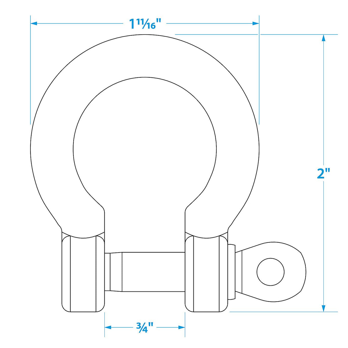 Seachoice Stainless Steel Anchor Shackle, 5/16 In.