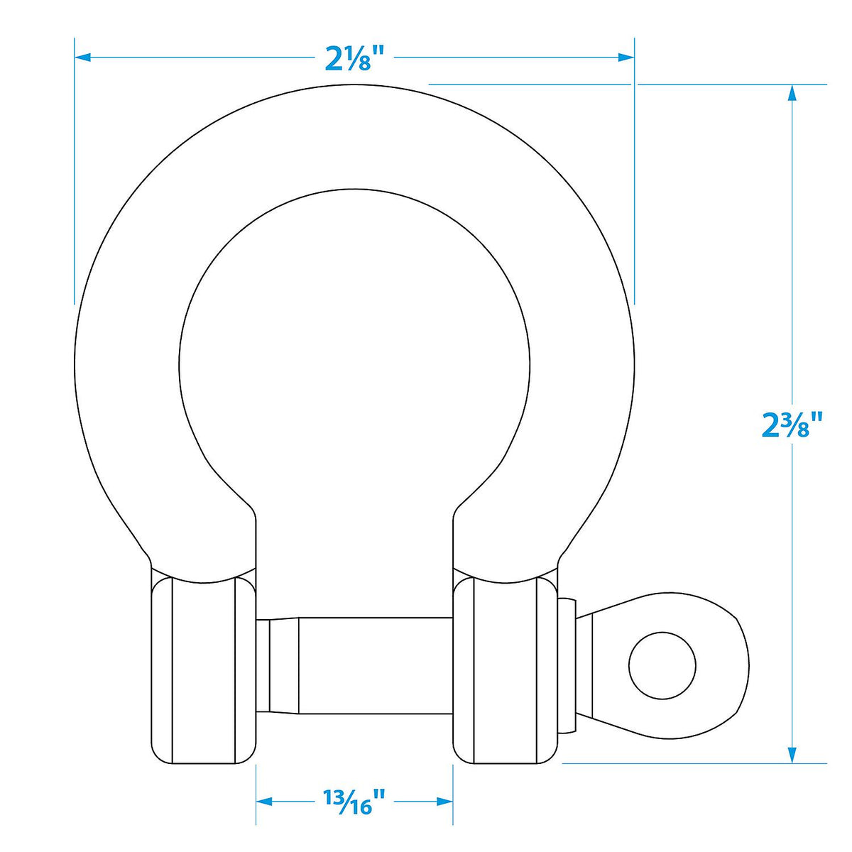 Seachoice Stainless Steel Anchor Shackle, 3/8 In.