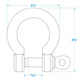 Seachoice Stainless Steel Anchor Shackle, 3/8 In.
