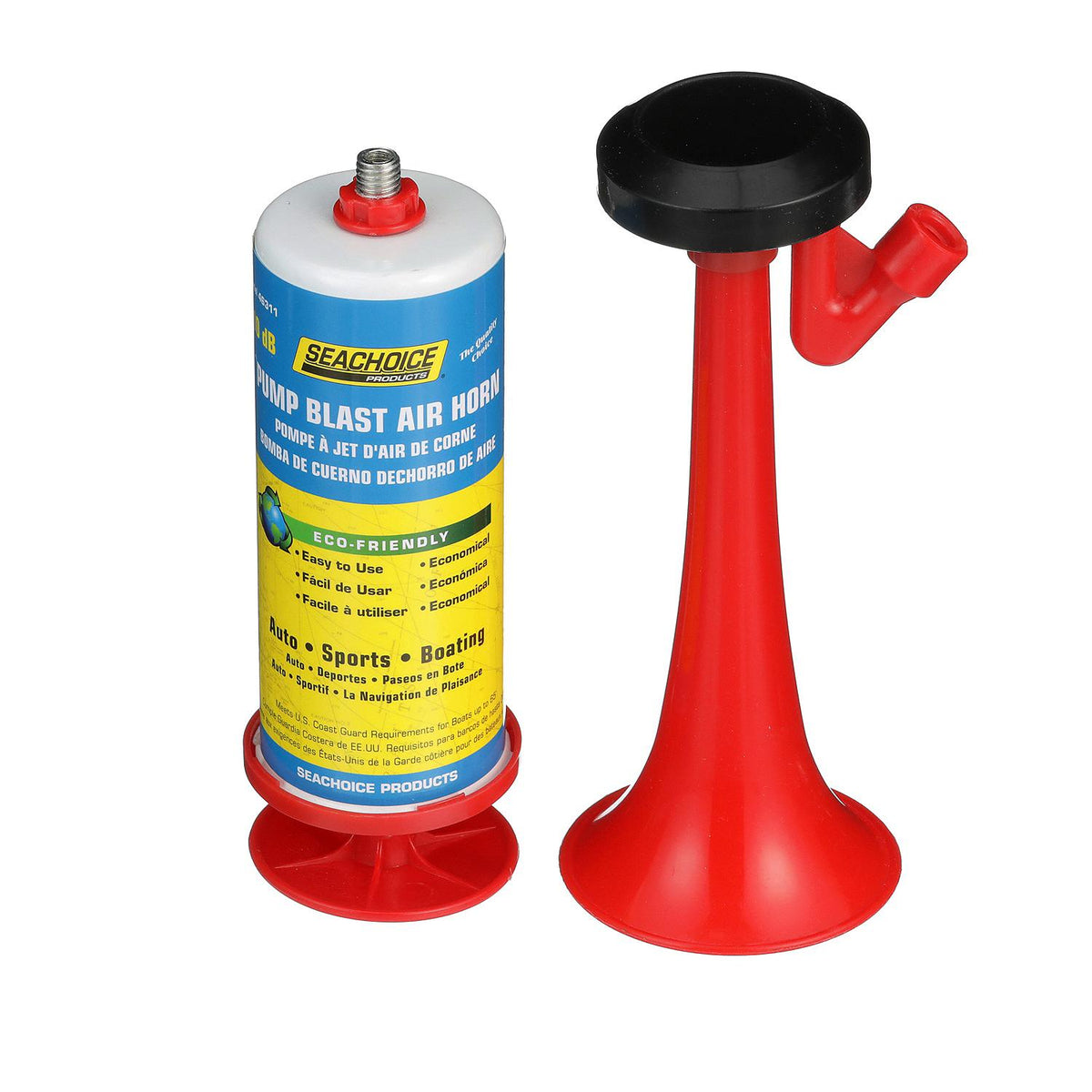 Seachoice Reusable Eco-Friendly Pump Blast Air Horn 110 dB For Boating, Auto and Sports