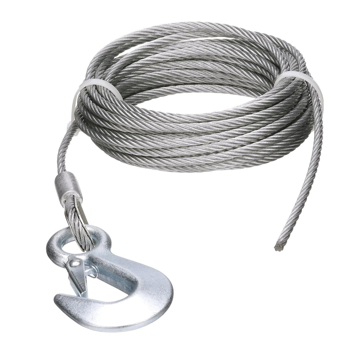 Seachoice Steel Winch Cable with Safety Hook, 3/16 In. X 25 Ft., 4,000-Lb. Tensile Strength