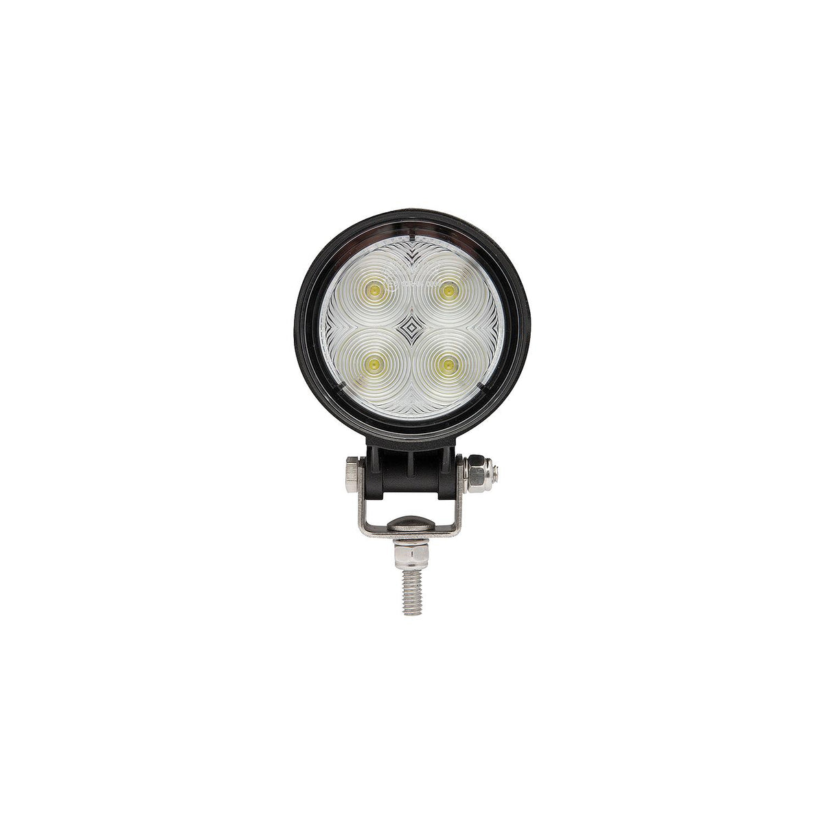 Seachoice LED Flood Beam Round Work Light, 12/24V, Black Housing, 4 LEDs
