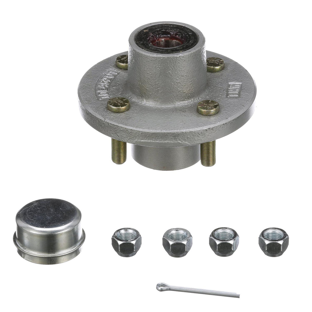Seachoice Trailer Wheel Hub, 1 In. Axle, 4 Lug, Galvanized, Pregreased