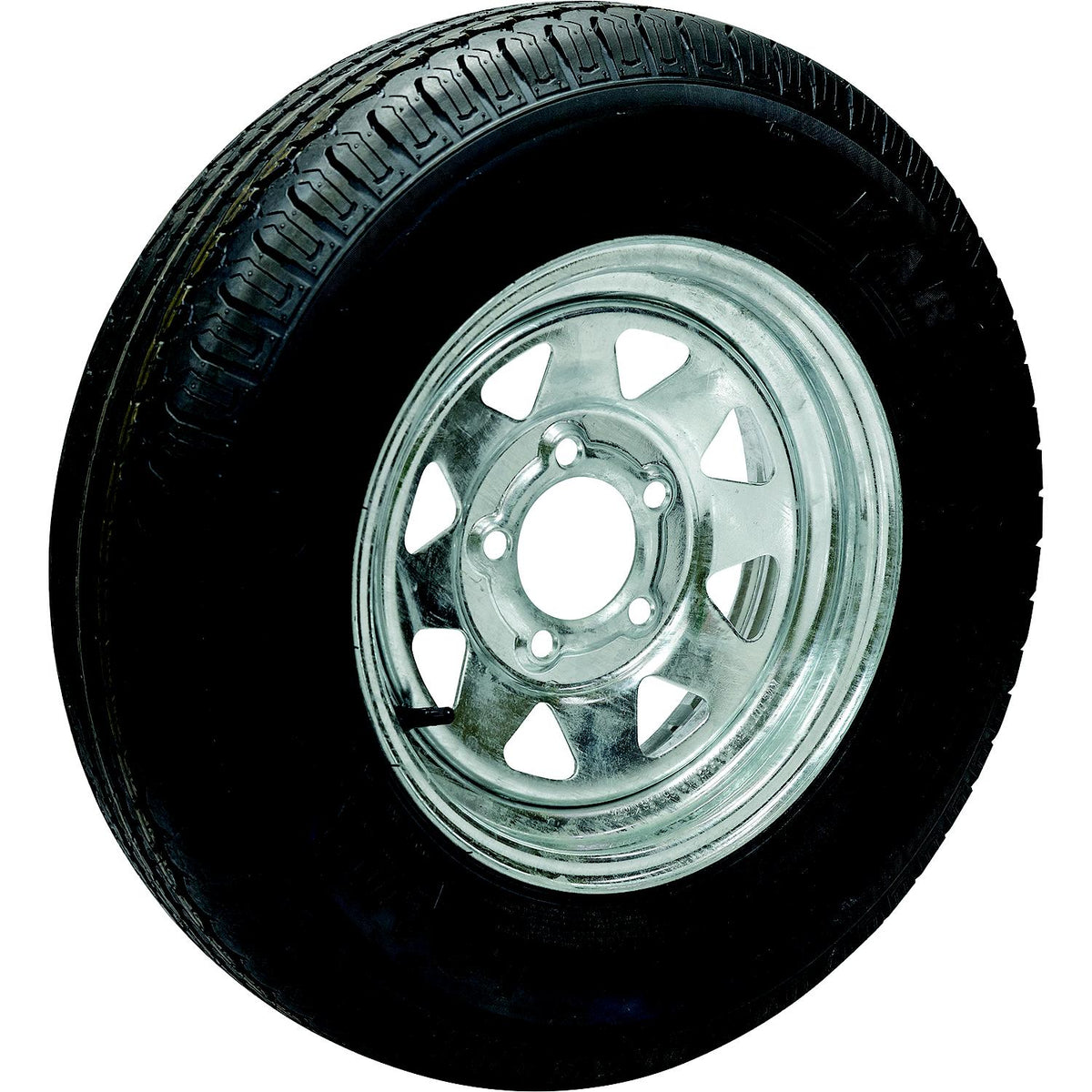 Seachoice ST205/75D14C/5H KR558 14" Galvanized Spoke, 5-Lug on 4-1/2" Bias Tire & Wheel Assembly