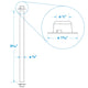 Seachoice Trailer Roller Shaft with 2 Pal Nuts, Fits 8-In. Roller
