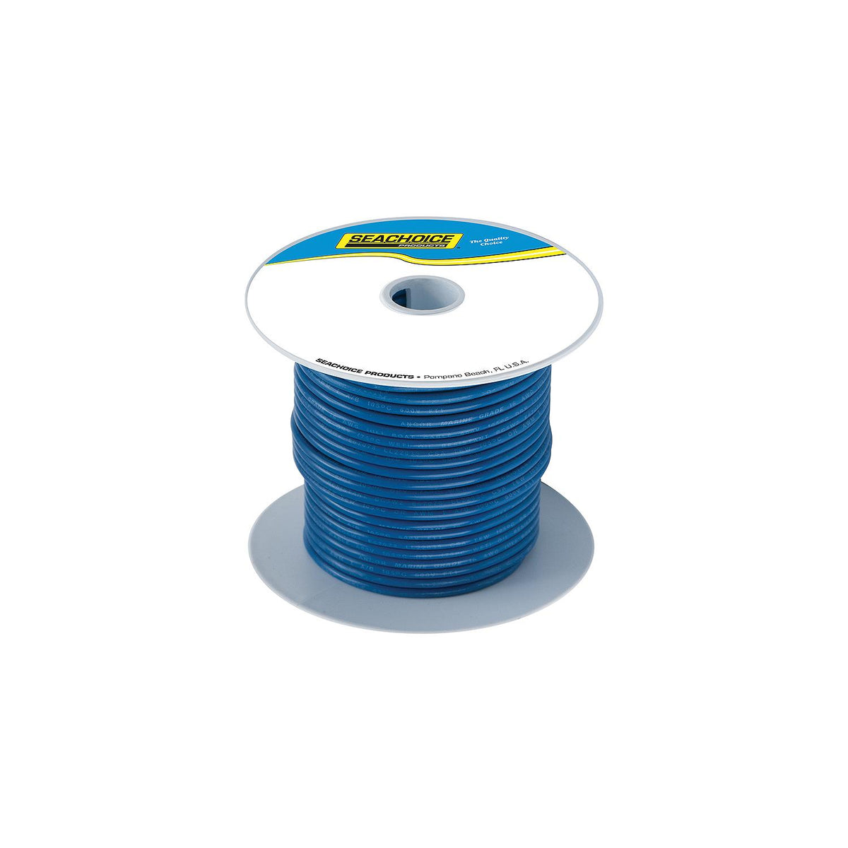 Seachoice Tinned Copper Marine Wire, 10 AWG, Dark Blue, 100'