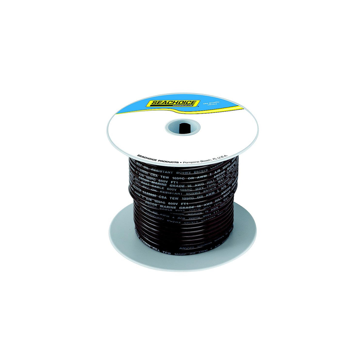 Seachoice Tinned Copper Marine Wire, 10 AWG, Brown, 100'