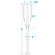 Seachoice 4 Ft. Synthetic Paddle with Aluminum Shaft, 1 In. Diameter Shaft, Palm Grip, 22 In. X 6-1/8 In. Blade, Black
