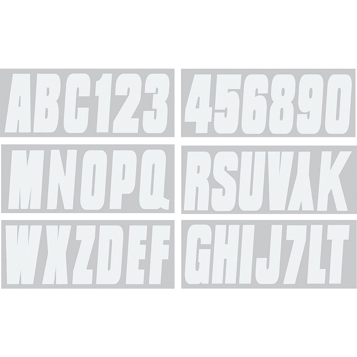 Seachoice 3" Premium Letter & Number Kit, White, Self-Adhesive Vinyl