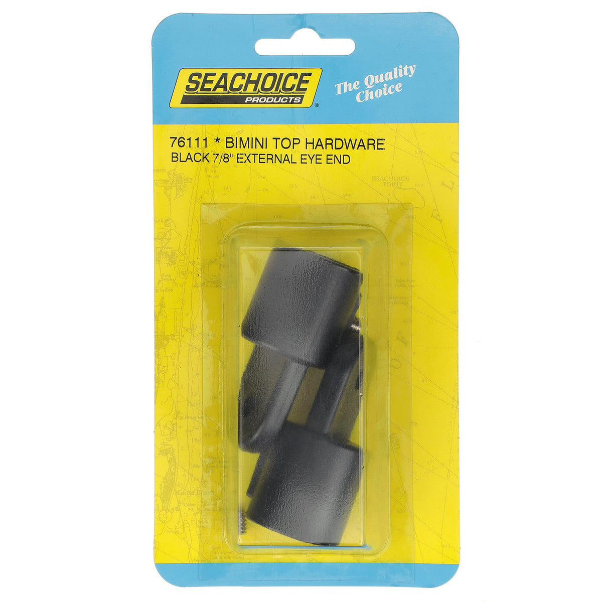 Seachoice Plastic External Eye Ends for Canopy Top, Black, 7/8 in. OD, Pack of 2
