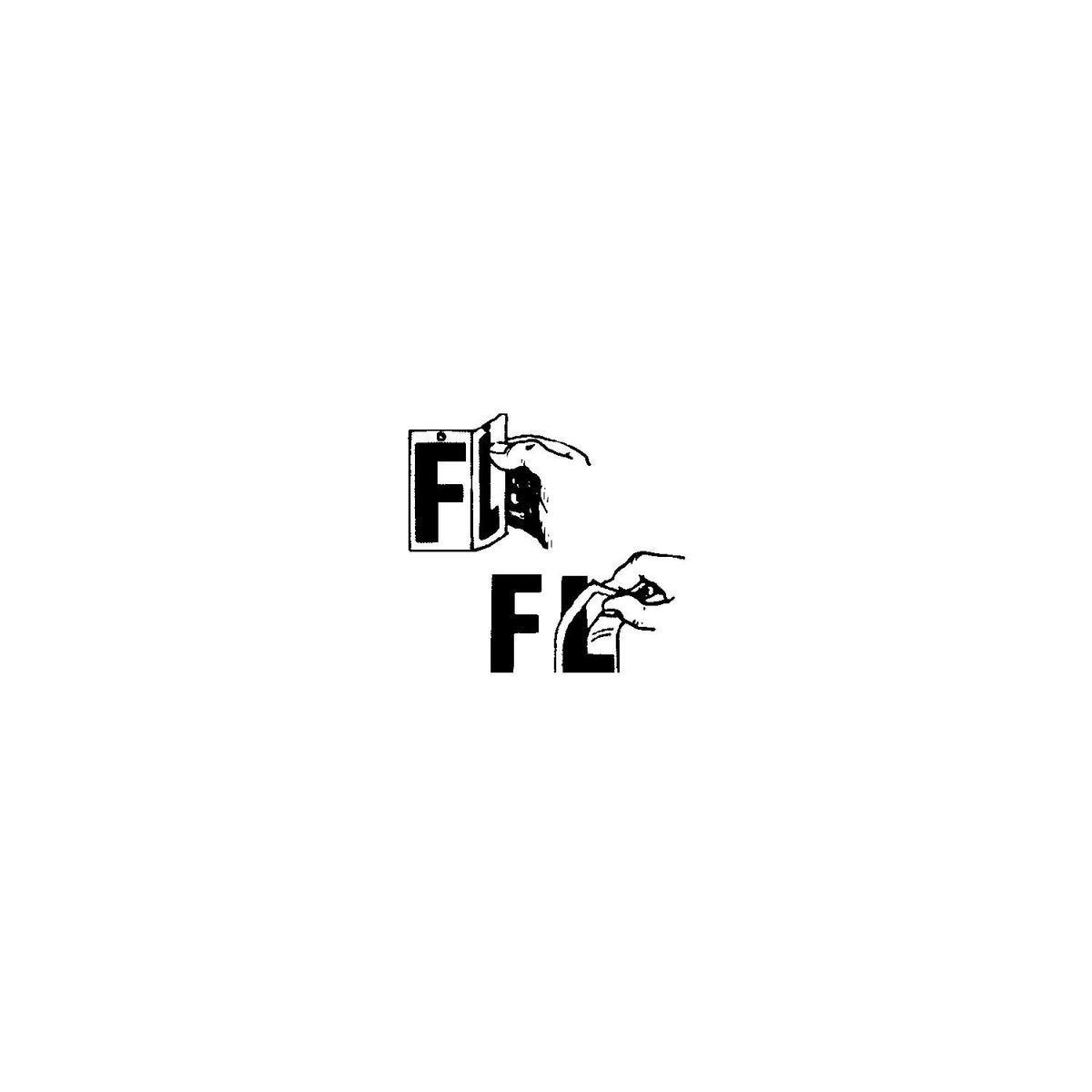Seachoice 3" Premium Vinyl Block Letter "U", Black, 10-Pack