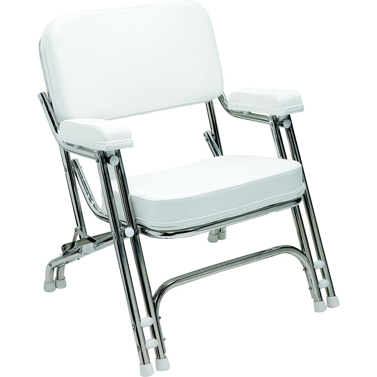 Seachoice Folding Deck Chair, Aluminum, White