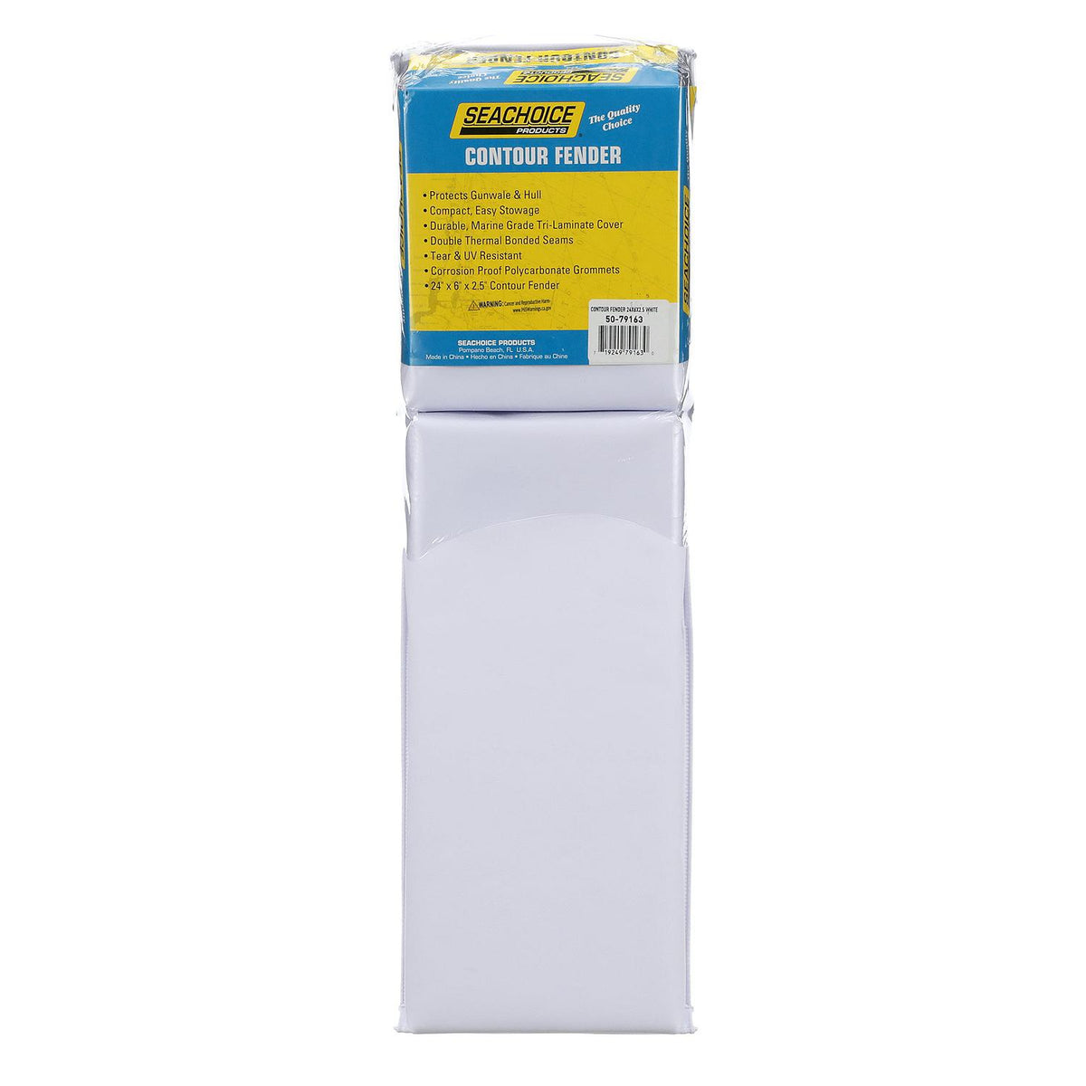 Seachoice Contour Fender Dock Bumper, 24 in. X 6 in., White