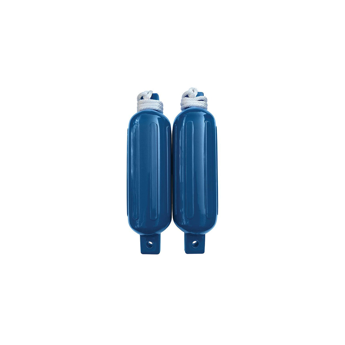 Seachoice Twin Eye Ribbed Fender Kit (Includes 2 5.5" x 20" Blue Fenders and 2 Matching 3/8 x 5' Fender Lines)