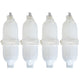 Seachoice Twin Eye Ribbed Fender Kit (Includes 4ea 4.5" x 16" White Fenders and 4 Matching 1/4 x 5' Fender Lines)