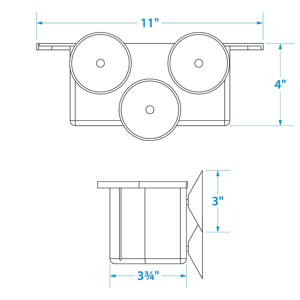 Seachoice Cockpit Organizer with 3 Suction Cups to Mount on Any Flat Service on Boat