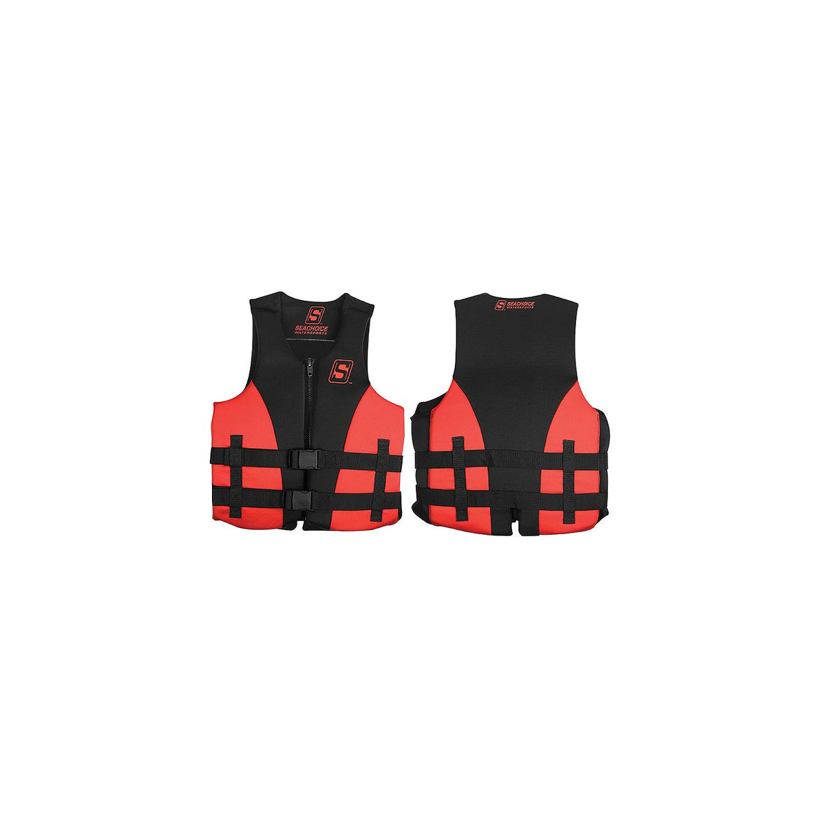 Seachoice Evoprene Multi-Sport Life Jacket - M - Red/Black, Fits Chest 33-36 in, USCG Level 70