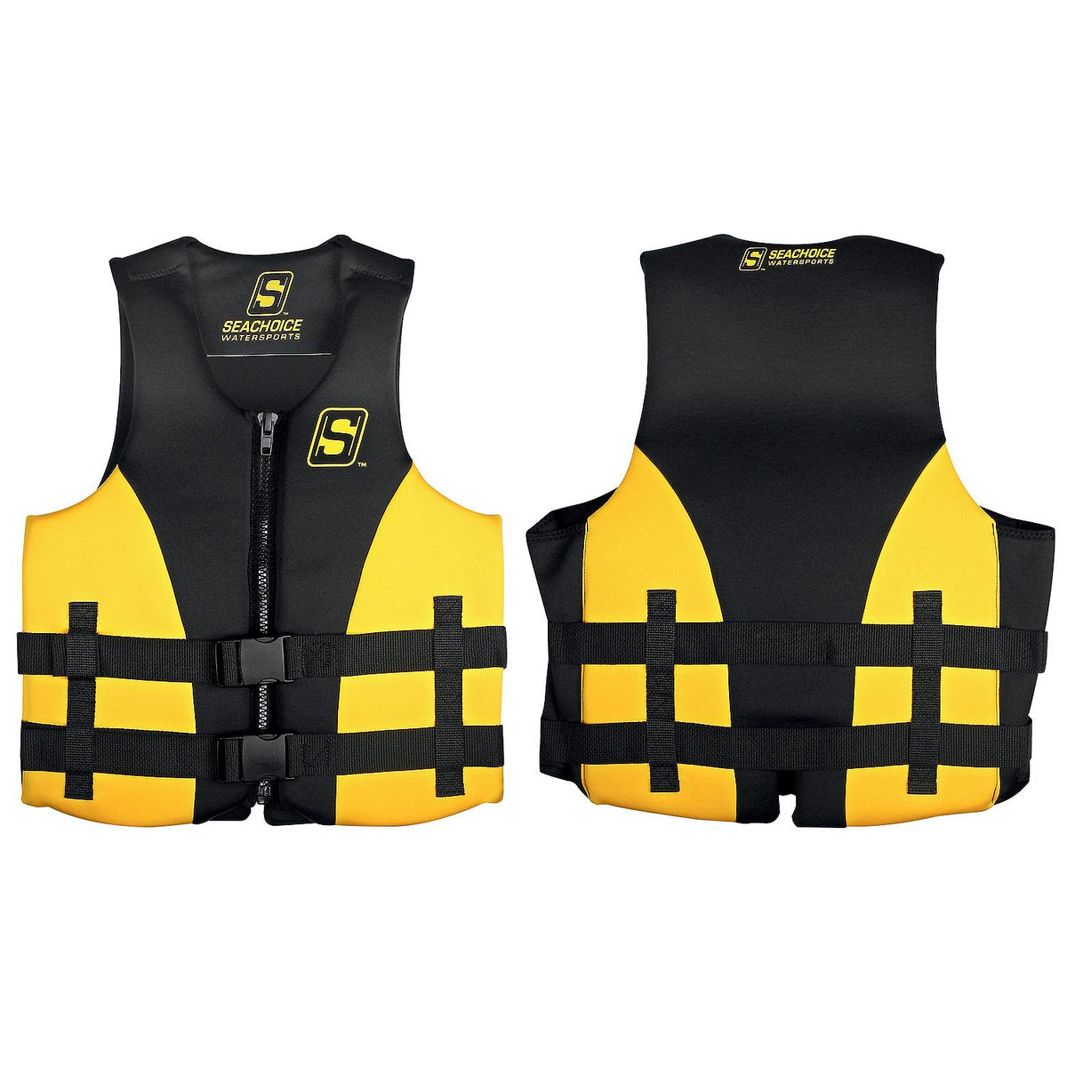 Seachoice Evoprene Multi-Sport Life Jacket - 3XL - Yellow/Black, Fits Chest 50-56 in, USCG Level 70