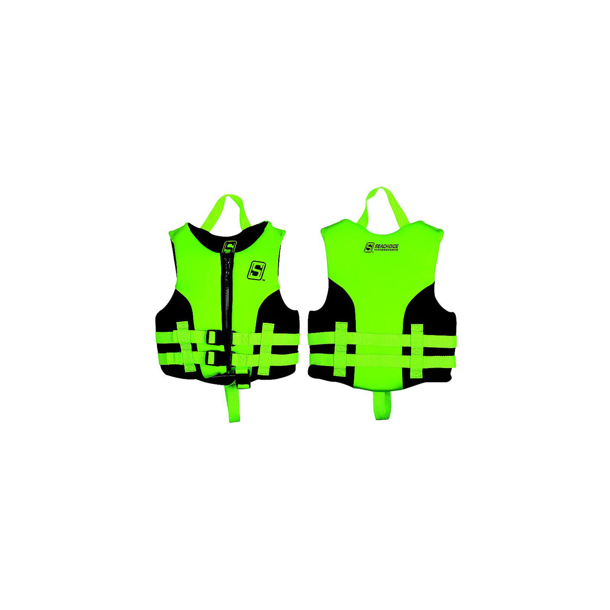 Seachoice Evoprene Multi-Sport Life Jacket - Child - Green/Black, USCG Level 70