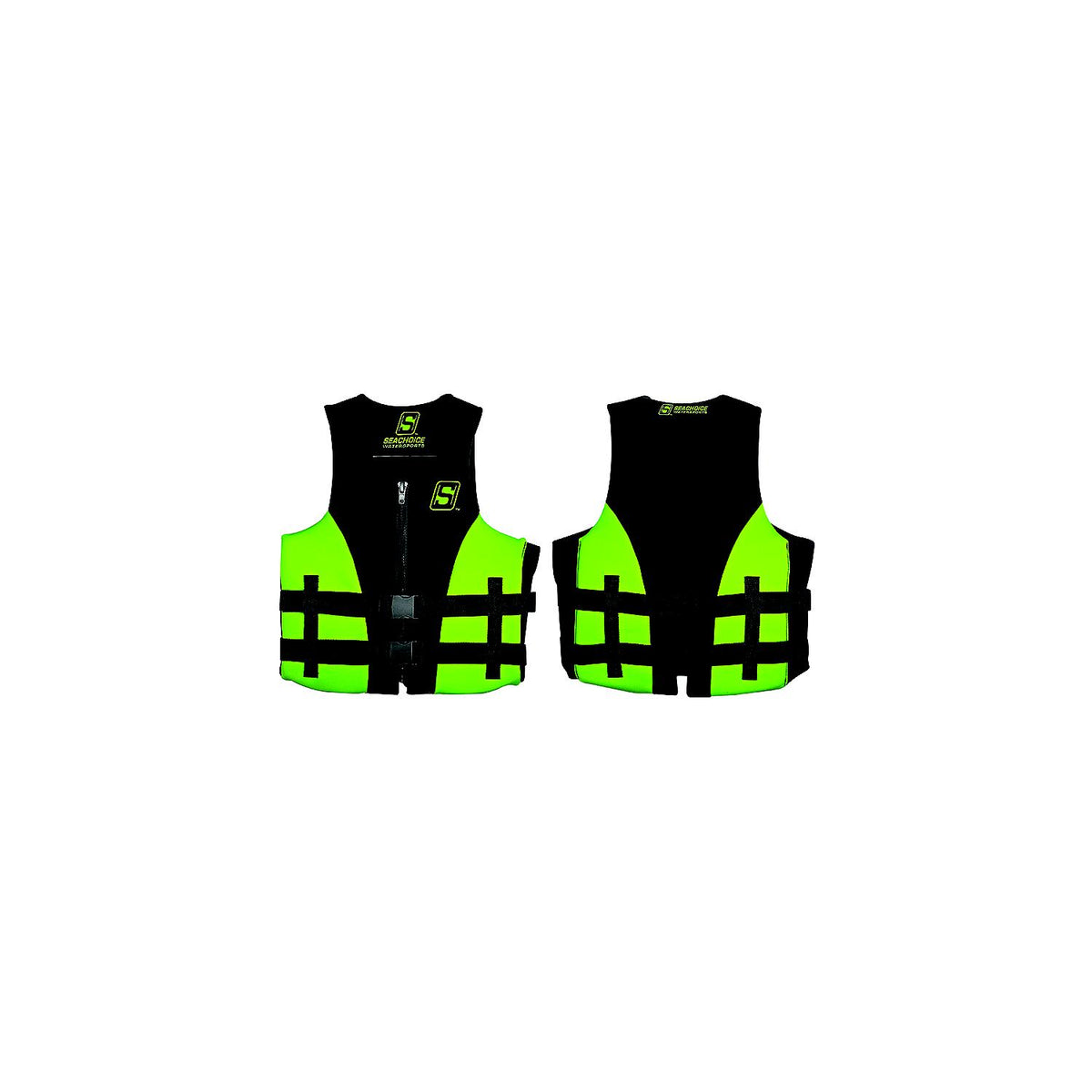 Seachoice Evoprene Multi-Sport Life Jacket - M - Green/Black, Fits Chest 33-36 in, USCG Level 70